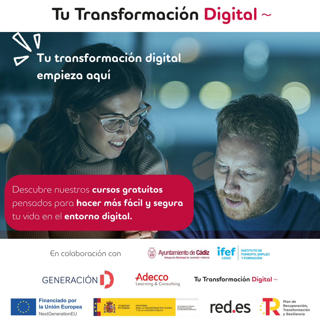 Acciones formativas de capacitación digital enmarcadas en el programa "Tu transformación Digital". Edición 2026
