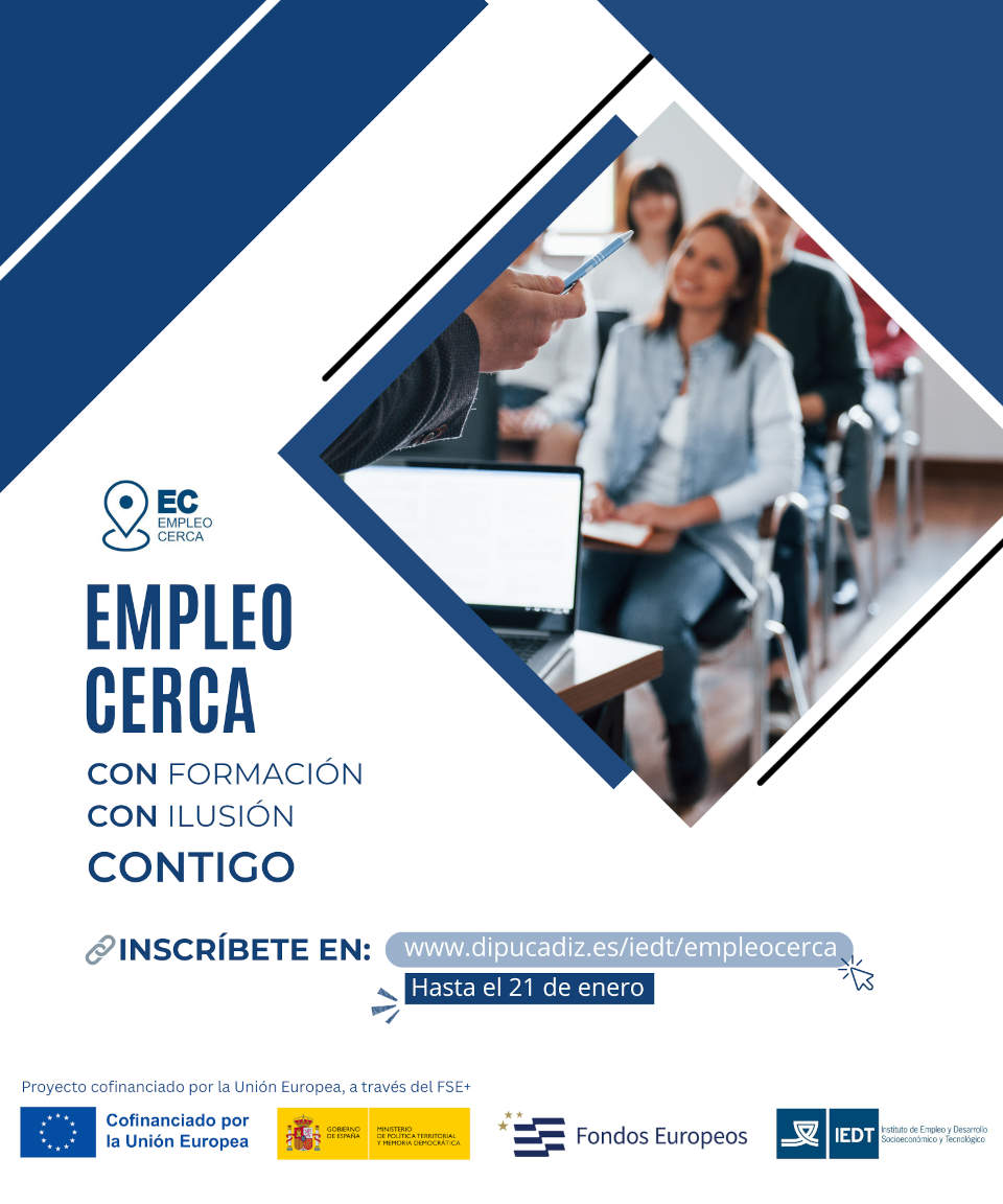Itinerarios formativos del proyecto "Empleo Cerca" (plazo abierto hastal el 21 de enero de 2026)